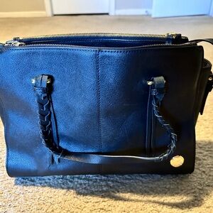 Elegant Black feels like leather Handbag